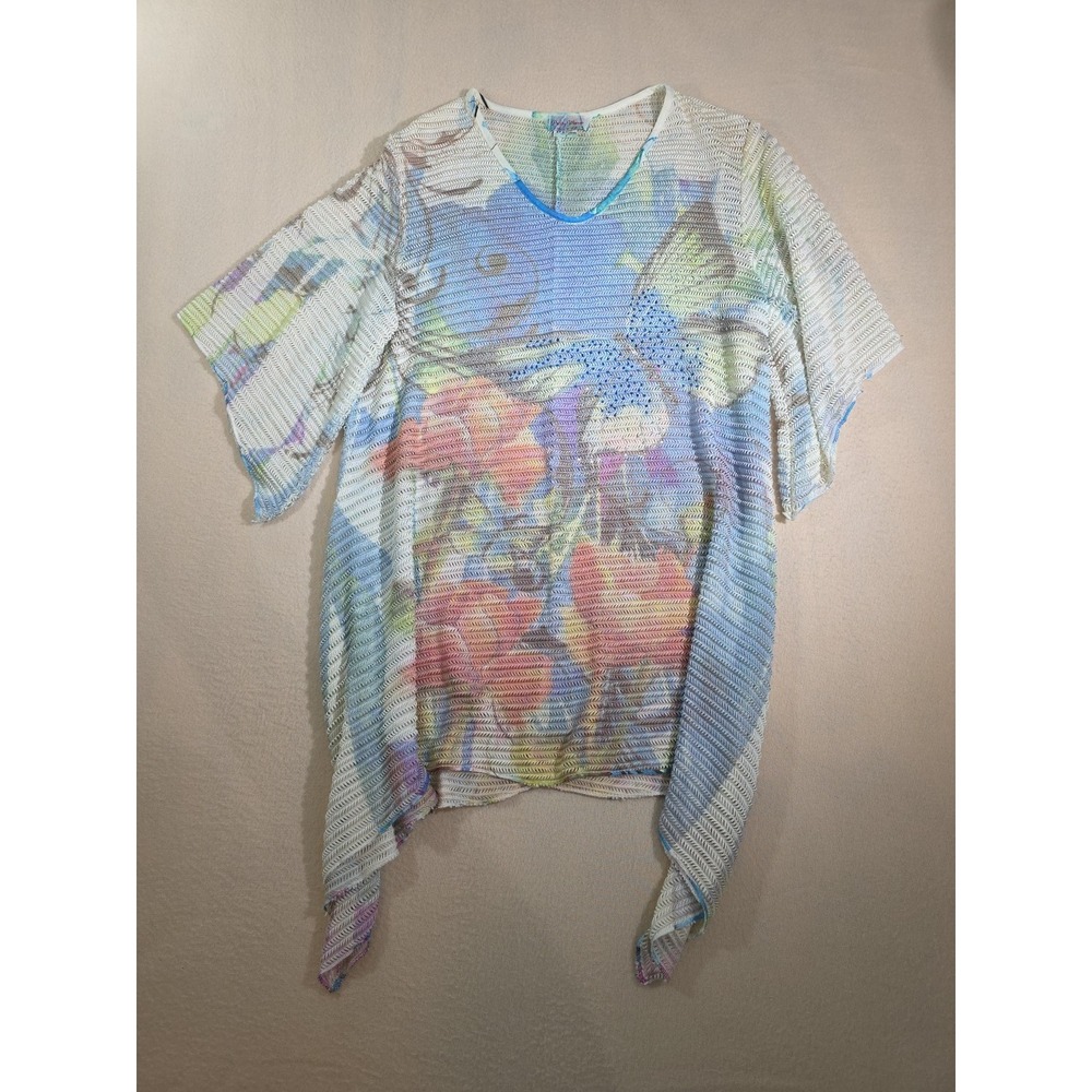 Pretty Woman Made In‎ USA Butterfly Jeweled Blouse Fancy Cut